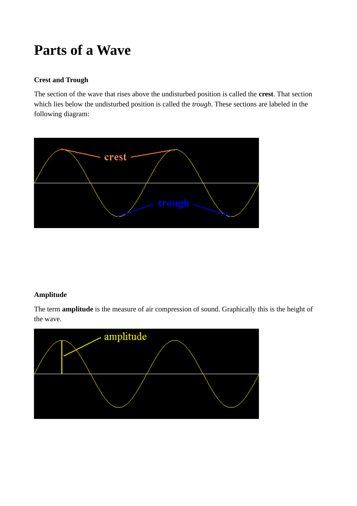 Parts of a Wave Pertaining To Worksheet Labeling Waves Answer Key