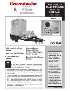 high capacity trailer mounted resistive load bank