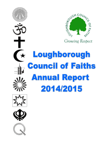 Annual report 2014/2015 - Loughborough Council of Faiths