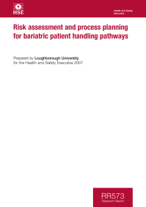 Risk assessment and process planning for bariatric patient