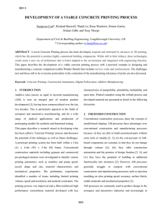 development of a viable concrete printing process
