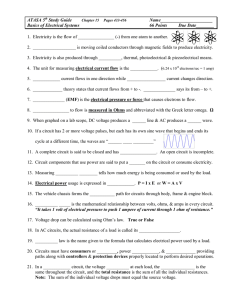 ATASA 5 Study Guide Name_______________________ Basics of