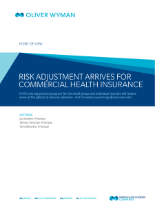 risk adjustment arrives for commercial health