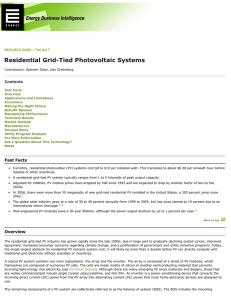 Residential Grid-Tied Photovoltaic Systems