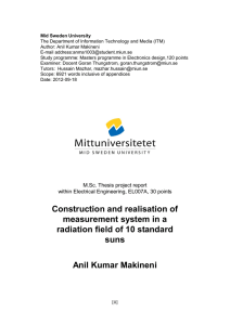 Construction and realisation of measurement system in a radiation