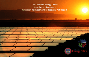 The Colorado Energy Office State Energy Program