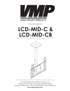 Instruction Sheet - Video Mount Products