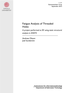 Fatigue Analysis of Threaded Holes