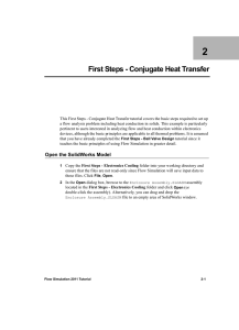 First Steps - Conjugate Heat Transfer