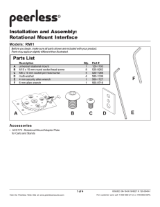 Peerless RMI1 Rotational Mount Interface up to 71