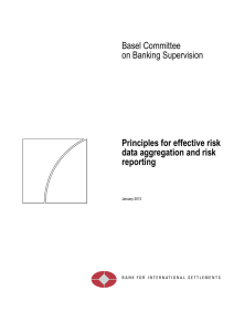 Principles for effective risk data aggregation and risk reporting