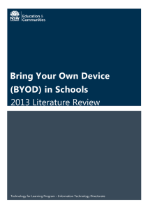 Bring Your Own Device (BYOD) - NSW Department of Education