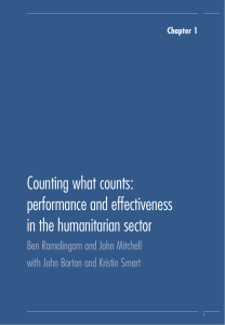 performance and effectiveness in the humanitarian sector