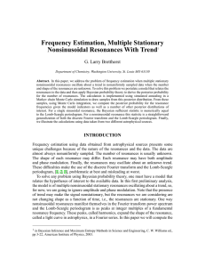 Frequency Estimation, Multiple Stationary Nonsinusoidal