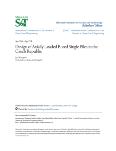 Design of Axially Loaded Bored Single Piles in the Czech Republic