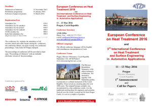 European Conference on Heat Treatment 2016