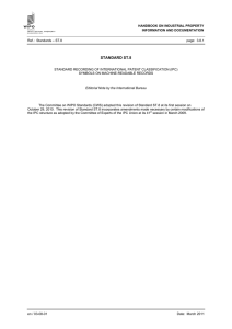 ST.8 - Standard recording of international patent classification (IPC
