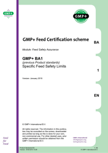 GMP+ BA1 Product Standards (version 01-01
