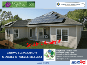 Selling the Benefits of Green - Florida Green Building Coalition