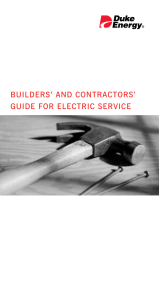 builders` and contractors` guide for electric service