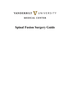 Spinal Fusion Surgery Guide - Vanderbilt University Medical Center