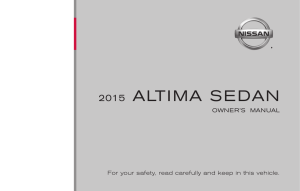 2015 Nissan Altima Sedan | Owner`s Manual