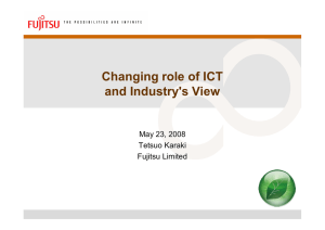 Changing role of ICT dI dt ` Vi and Industry`s View