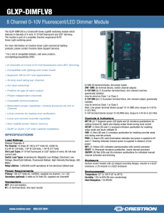 Spec Sheet: GLXP-DIMFLV8 - 8 Channel 0