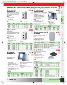 NEMA Rated Steel and Stainless Push Button, and Hygienic Design