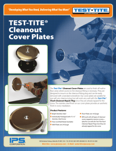 TEST-TITE® Cleanout Cover Plates