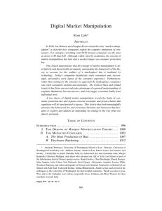 Digital Market Manipulation - The George Washington Law Review