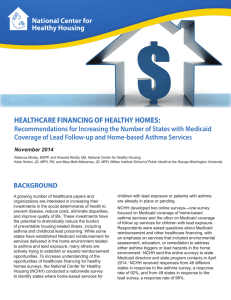 Healthcare Financing of Healthy Homes: Recommendations for