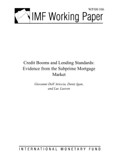 Credit Booms and Lending Standards