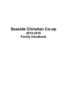 handbook here - Seaside Christian Co-op