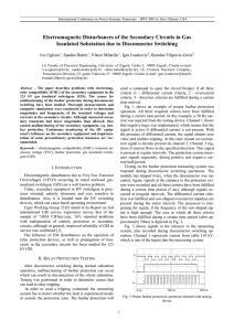 Electromagnetic Disturbances of the Secondary Circuits in Gas