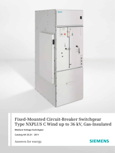 Fixed-Mounted Circuit-Breaker Switchgear Type NXPLUS C Wind