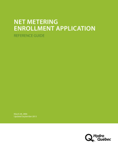net metering enrollment application - Hydro