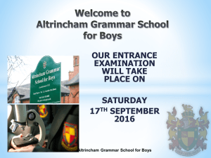 our entrance examination will take place on saturday 17th
