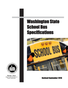 Washington State School Bus Specifications