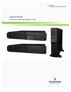 Liebert PSI XR User Manual