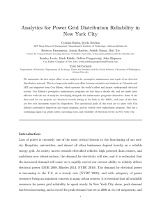 Analytics for Power Grid Distribution Reliability in New York City