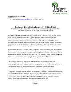 PDFRochester Rehabilitation Receives $4 Million Grant