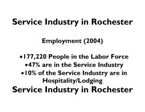 Service Industry in Rochester Service Industry in Rochester