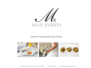 Gourmet Catering and Luxury Events