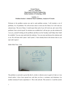 Circuit Theory Prof. S. C. Dutta Roy Department of Electric
