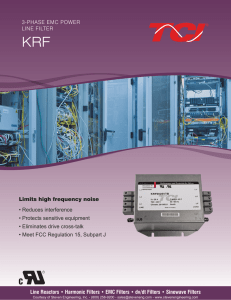 TCI KRF 3-Phase EMC Power Line Filter