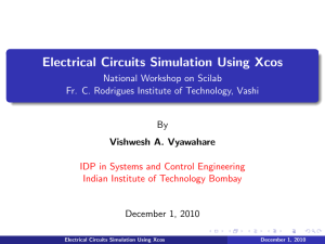 Electrical Circuits Simulation Using Xcos