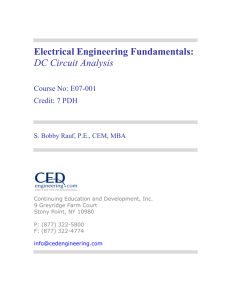 Electrical Engineering Fundamentals: DC Circuit