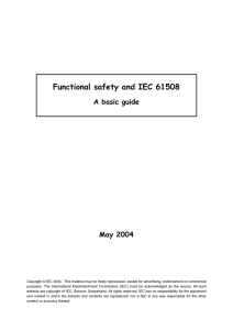 Functional safety and IEC 61508