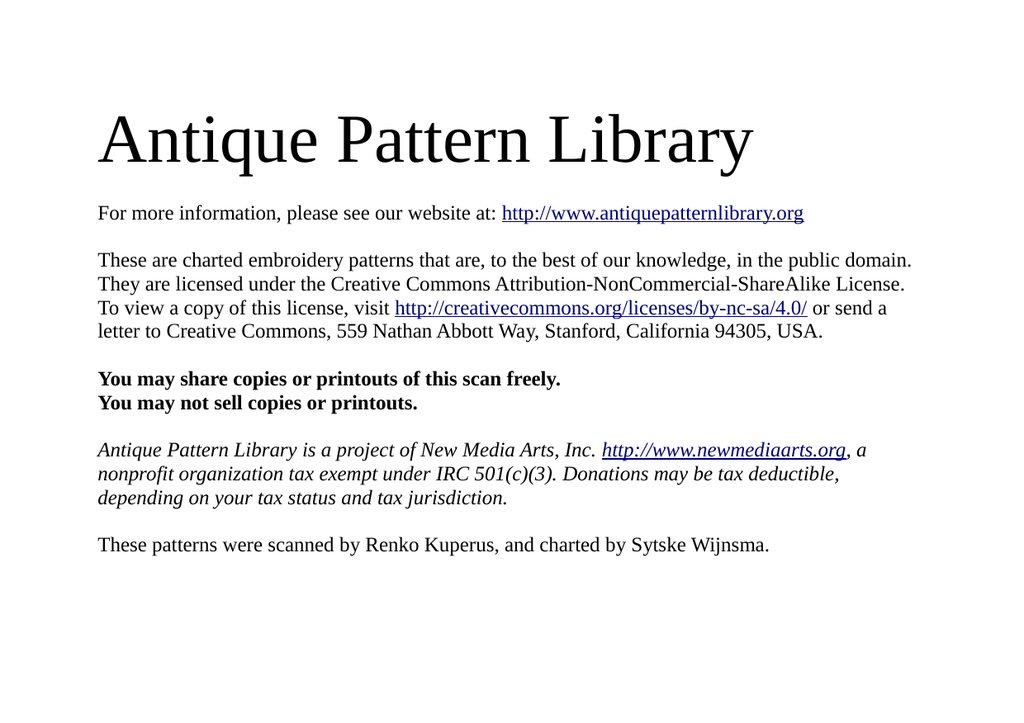 Pdf Antique Pattern Library